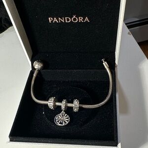 Pandora Silver Bracelet with Charms
